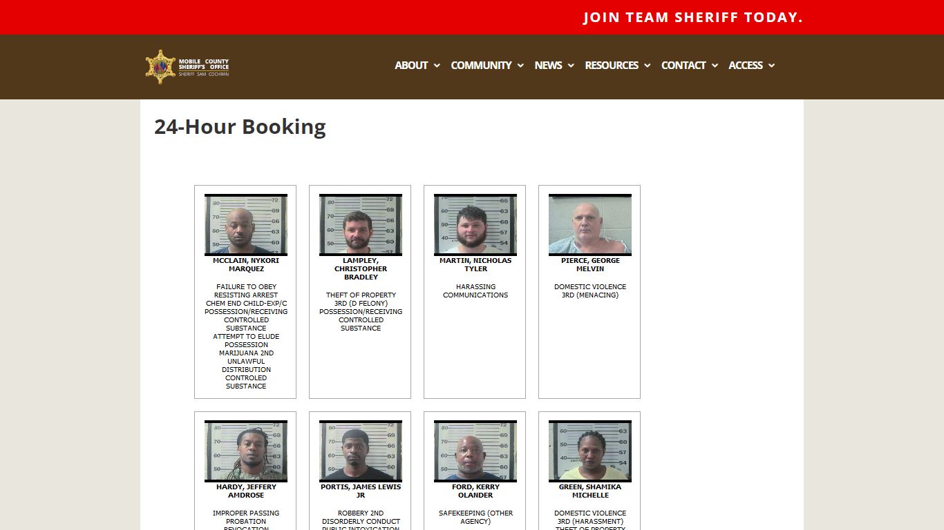 24-Hour Booking | Mobile County Sheriff's Office